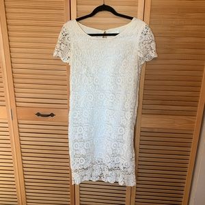 Gorgeous used Anthropologie Moulinette Soeurs lace white dress